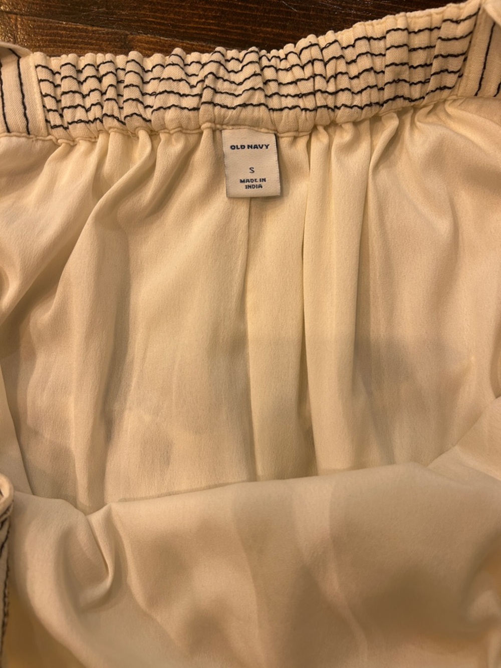 Old Navy Cream Tiered Midi Sundress with Striped Strap Detail - Picture 5 of 7